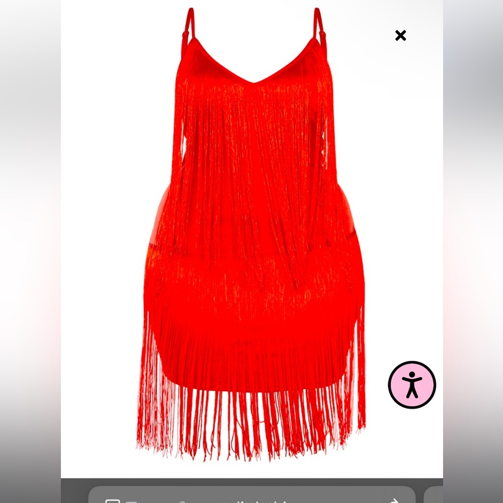 Red tassel bodycon
